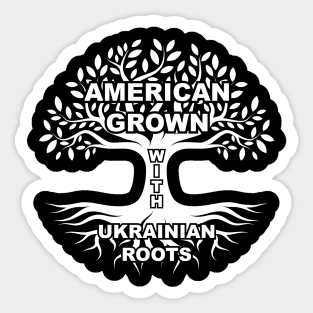 American Grown With Ukrainian Roots Sticker